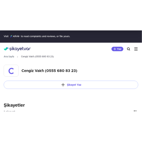 Cengiz Vakfı (0555 680 83 23) görseli