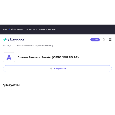 Ankara Siemens Servisi (0850 308 80 97) görseli