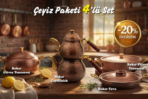 Cici Bakır Mutfak Eşyaları görseli