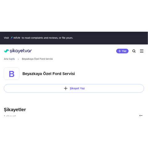 Beyazkaya Özel Ford Servisi görseli