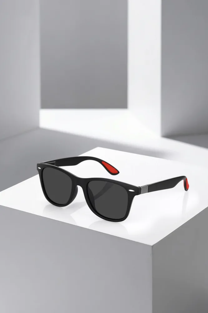 Poloair Polarize Erkek Güneş Gözlüğü Çerçeveli Unisex Yaylı Sap Siyah Renk PLG-2056C1