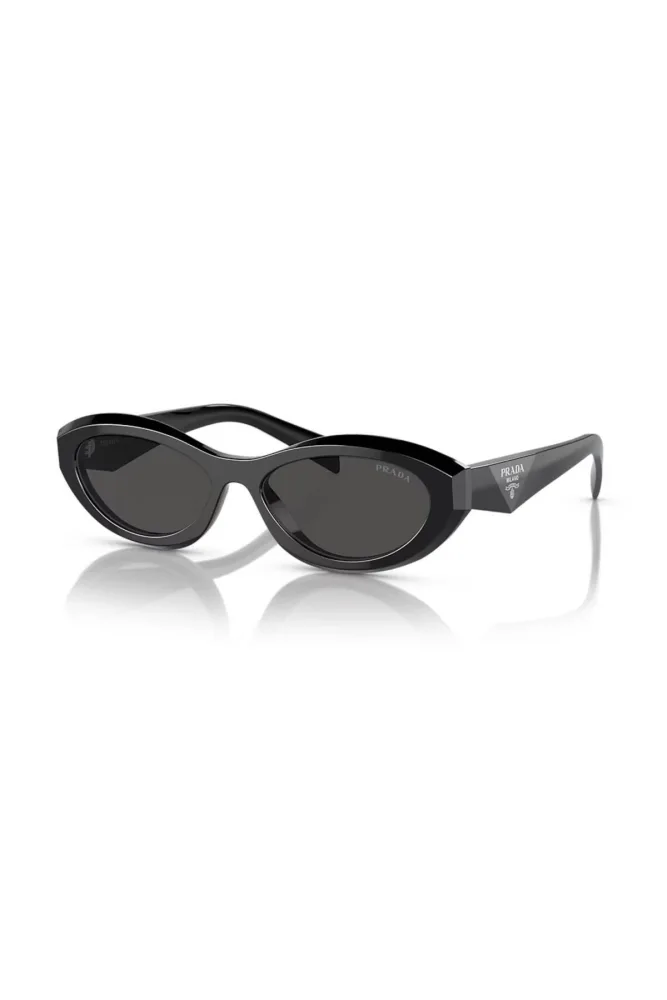 Prada PR 26ZS 16K08Z 55 Kadın Oval Siyah Kemik Güneş Gözlüğü